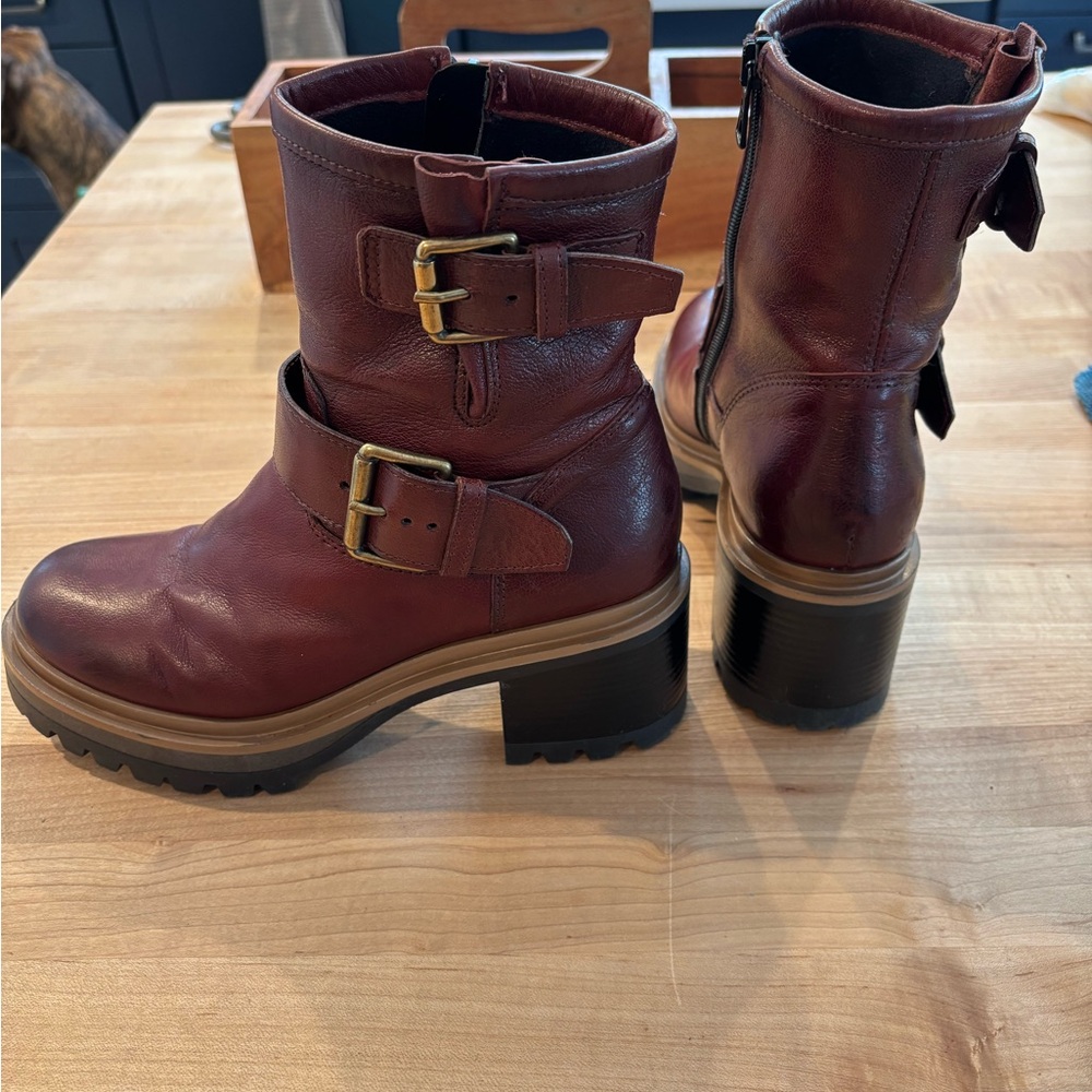 Mjus stacked mid-calf boot (women’s 7.5/38)